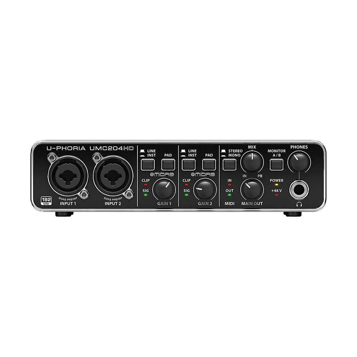 24-Bit/192 kHz USB Audio/MIDI Interface with Mic Preamplifiers I333