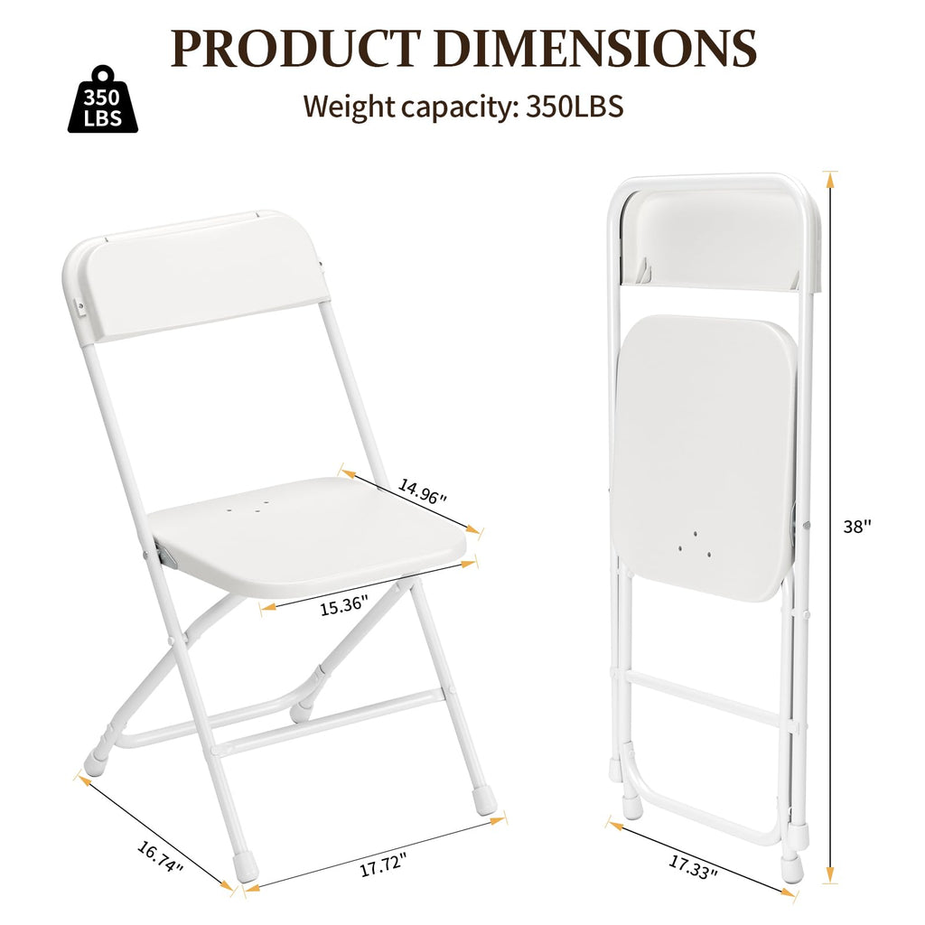 10 Pack Folding Chairs with Steel Frame P8112