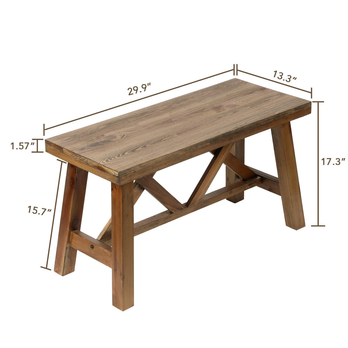 30" Solid Wood Bench Z28076