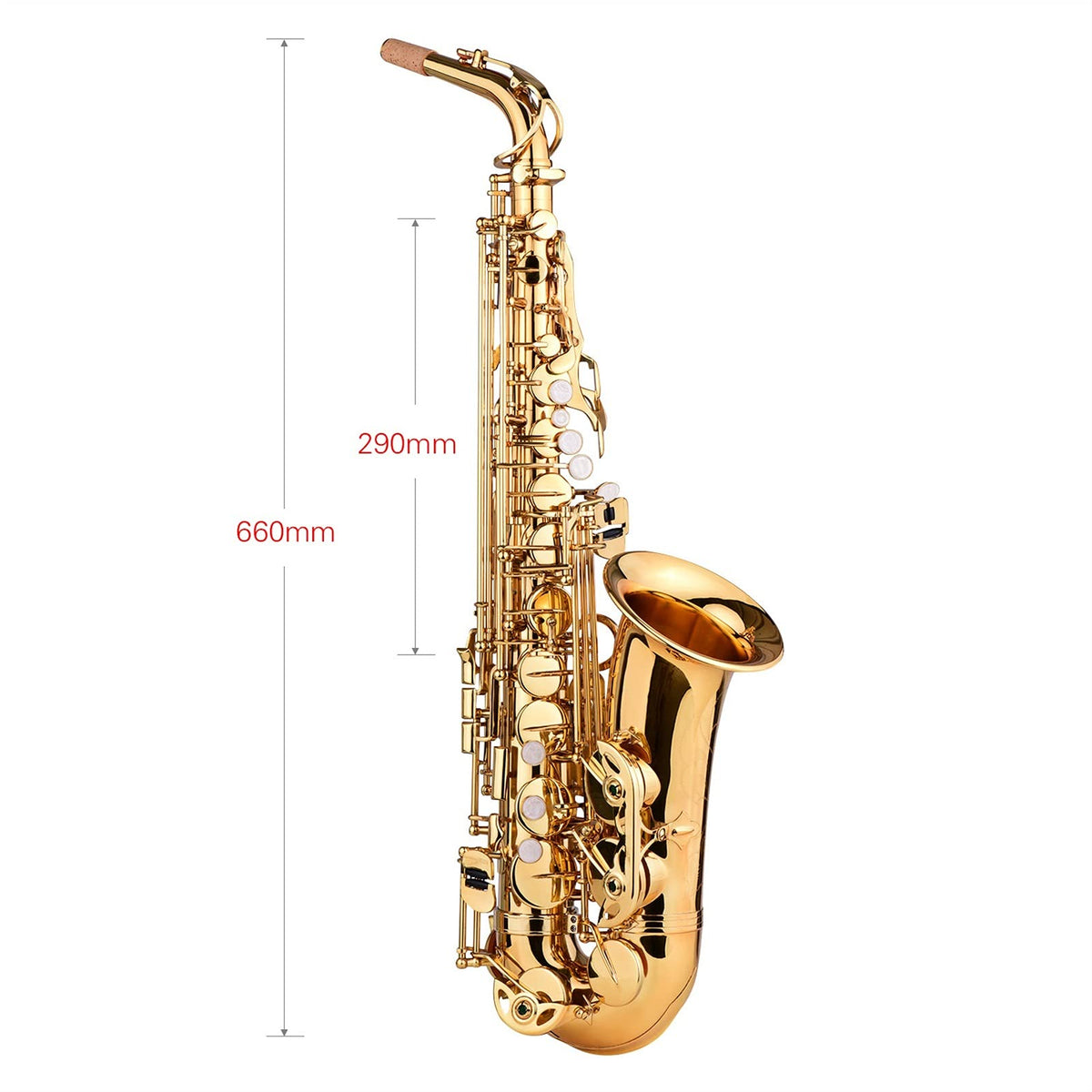 E Flat Alto Saxophone Brass Gold Lacquer W478