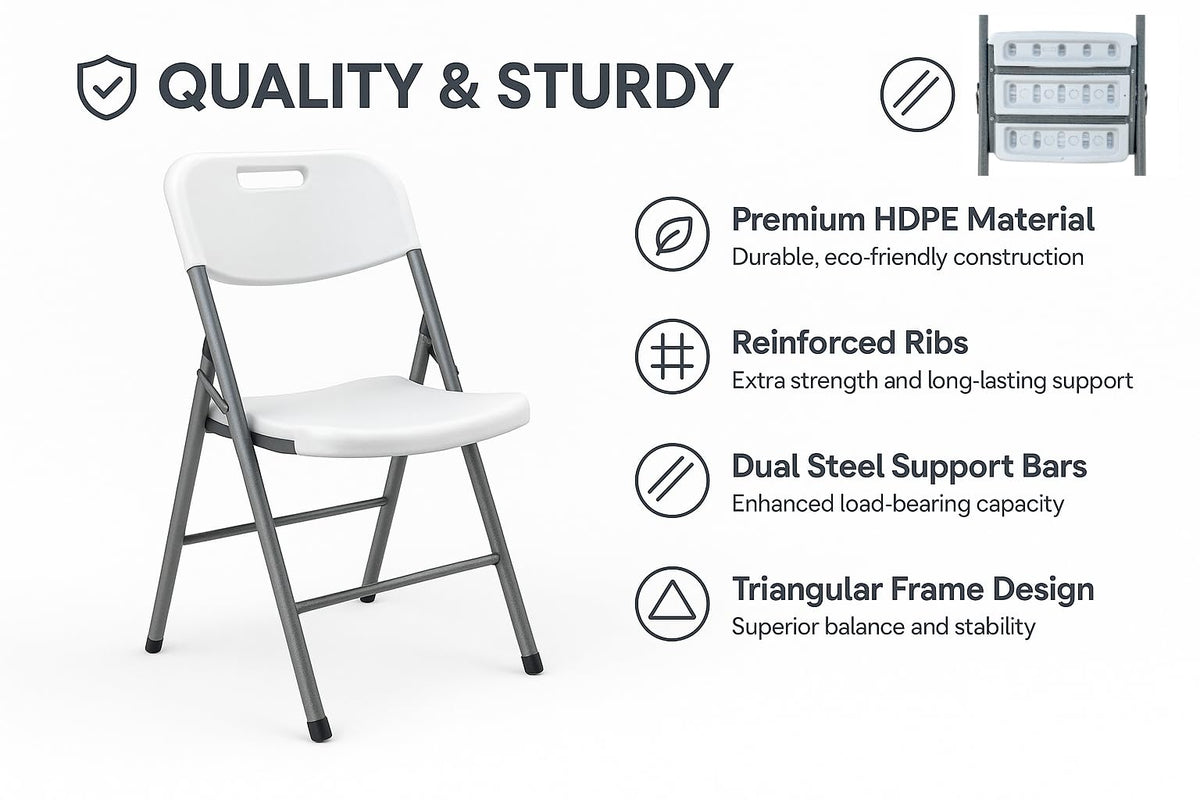 White Folding Chair Set of 50 D526