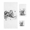 Gray Elephant Butterfly 3 Pack Cotton Bath Towel Set Z58123