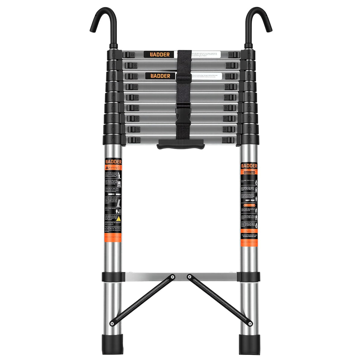 12.5 FT Telescoping Ladder with Hooks R983