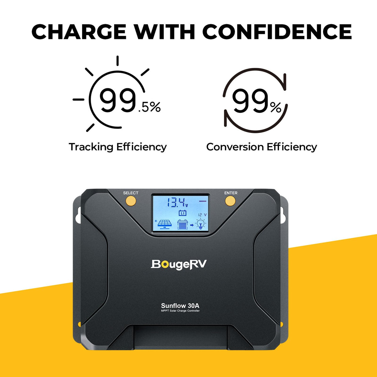 30A MPPT Solar Charge Controller with APP Control O929