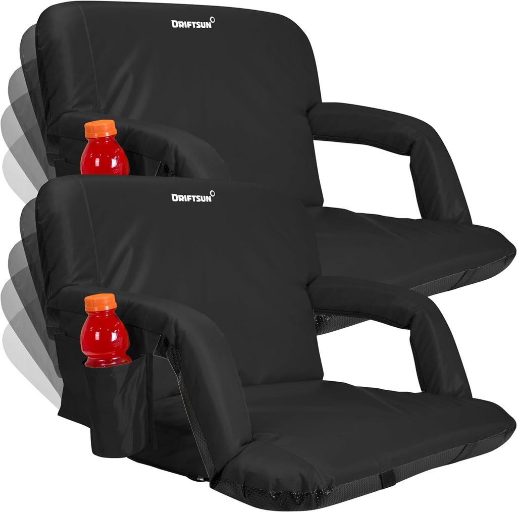 2 Pack Extra Wide Foldable Stadium Seats with Back Support H384632