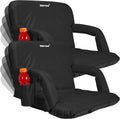 2 Pack Extra Wide Foldable Stadium Seats with Back Support H384632