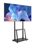 Rolling TV Stand for 32-75 Inch Screens, Height Adjustable with Tray A21895