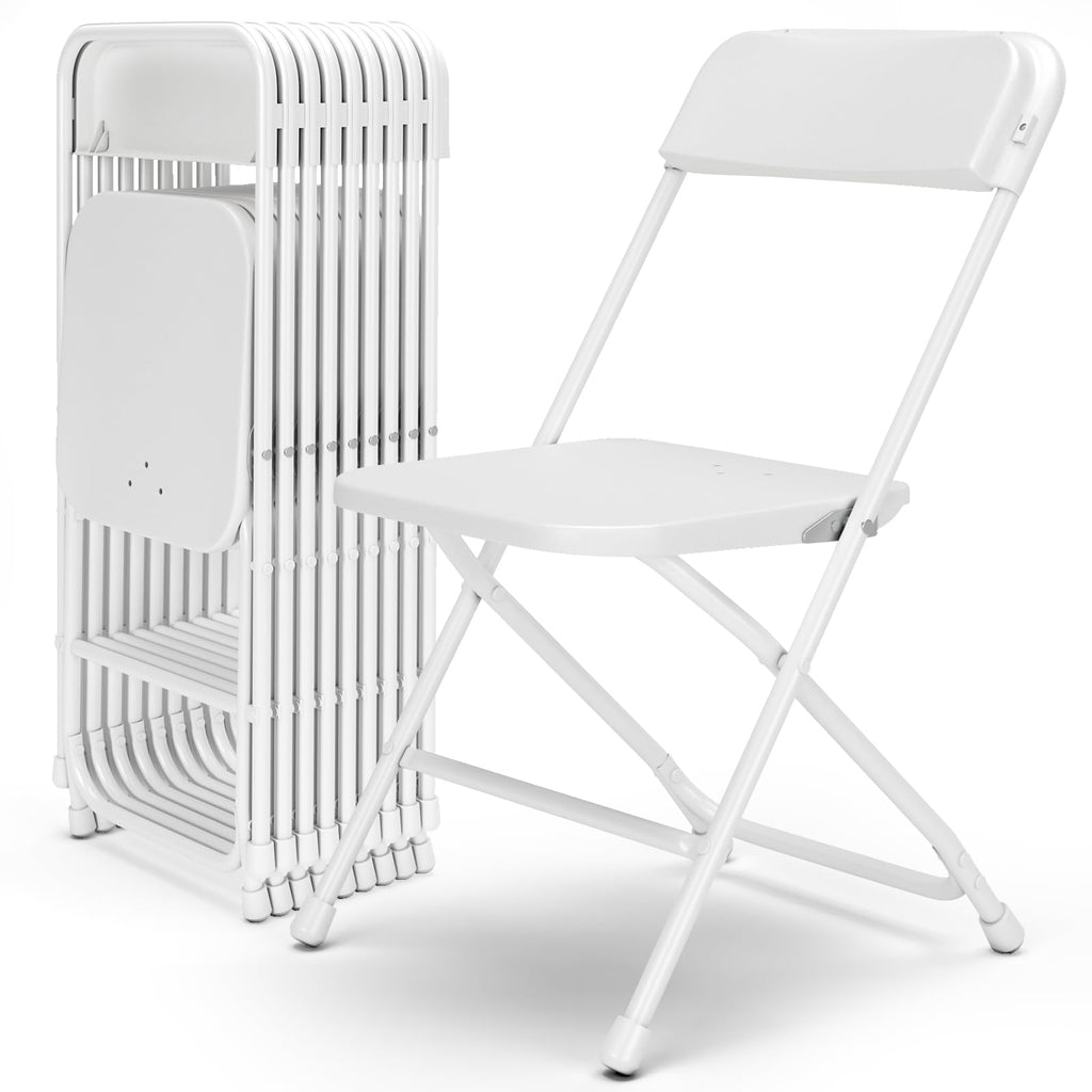 10 Pack Folding Chairs with Steel Frame P8112