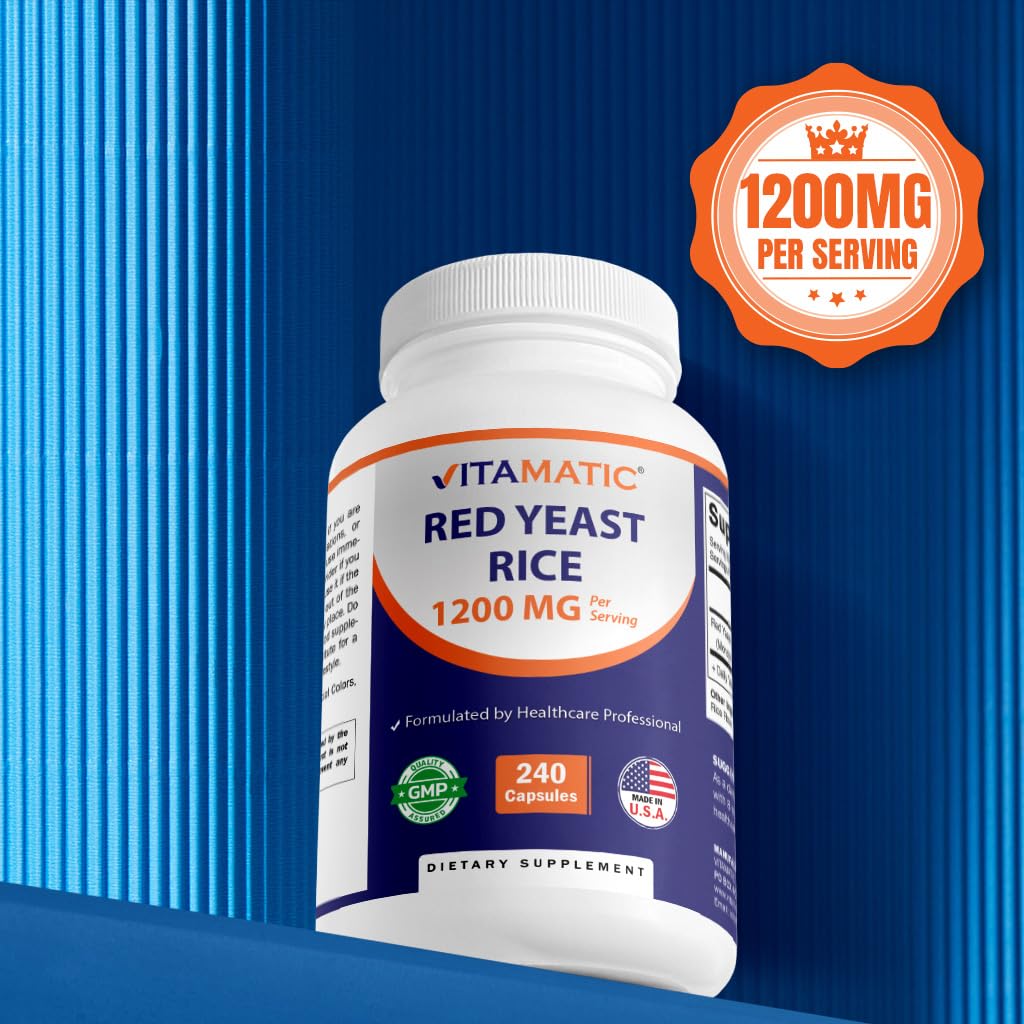 Red Yeast Rice 1200 mg 240 Veg Capsules R42894