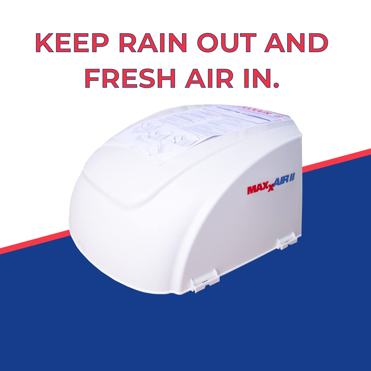 White RV Roof Vent Cover B417