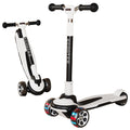 5 Adjustable Height Foldable Kick Scooter with 3 LED Light Wheels U81530