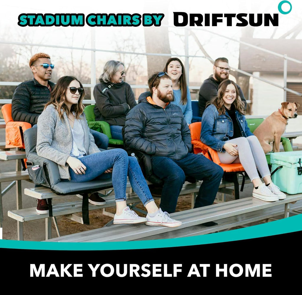 2 Pack Extra Wide Foldable Stadium Seats with Back Support H384632
