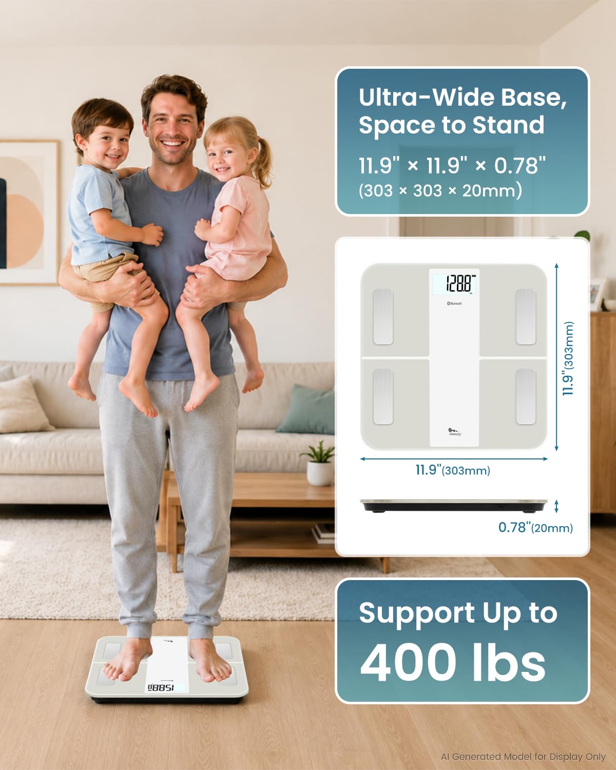 USB Rechargeable Digital Bathroom Scale W9629