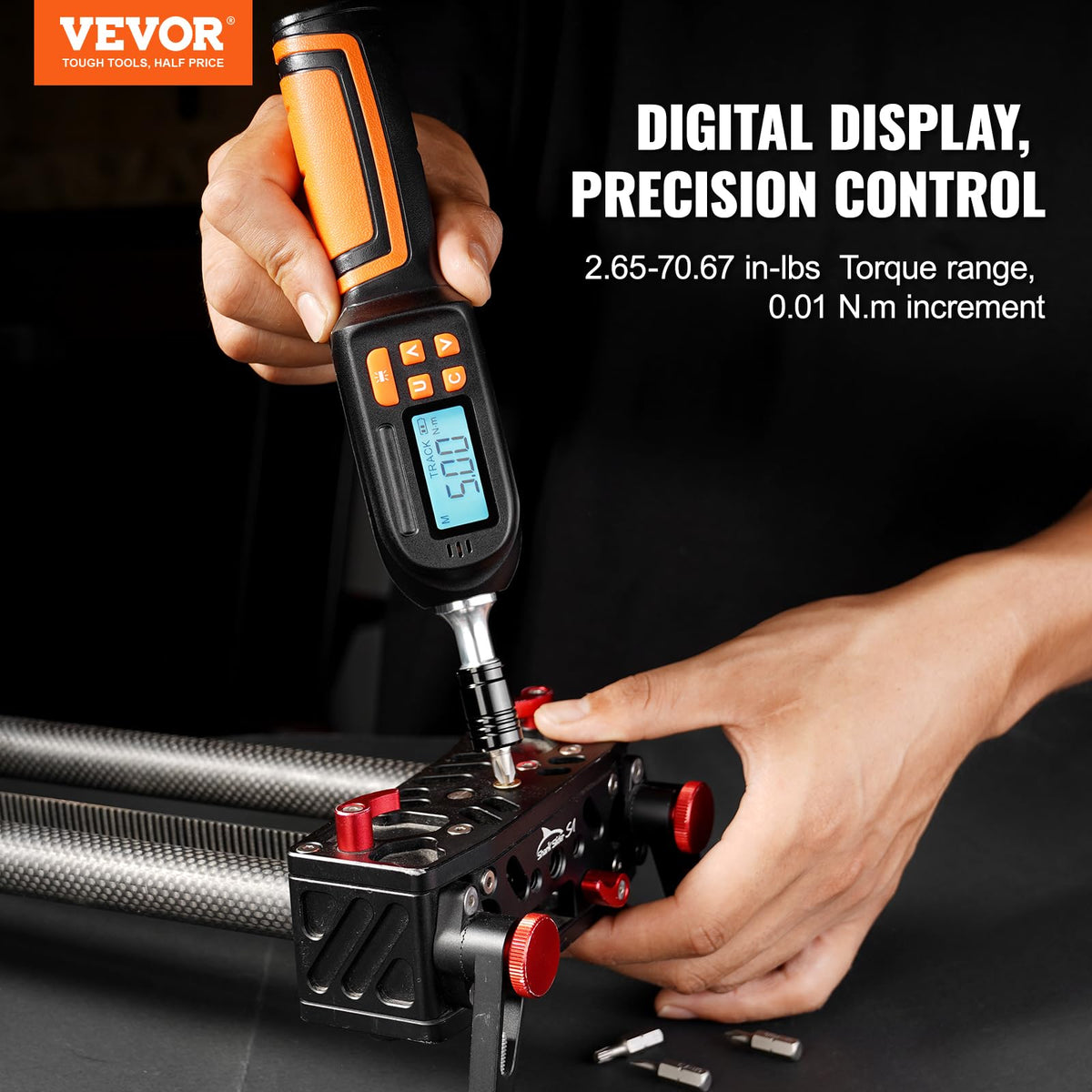 1/4" Drive Digital Torque Screwdriver with LCD, Bits & Case F354