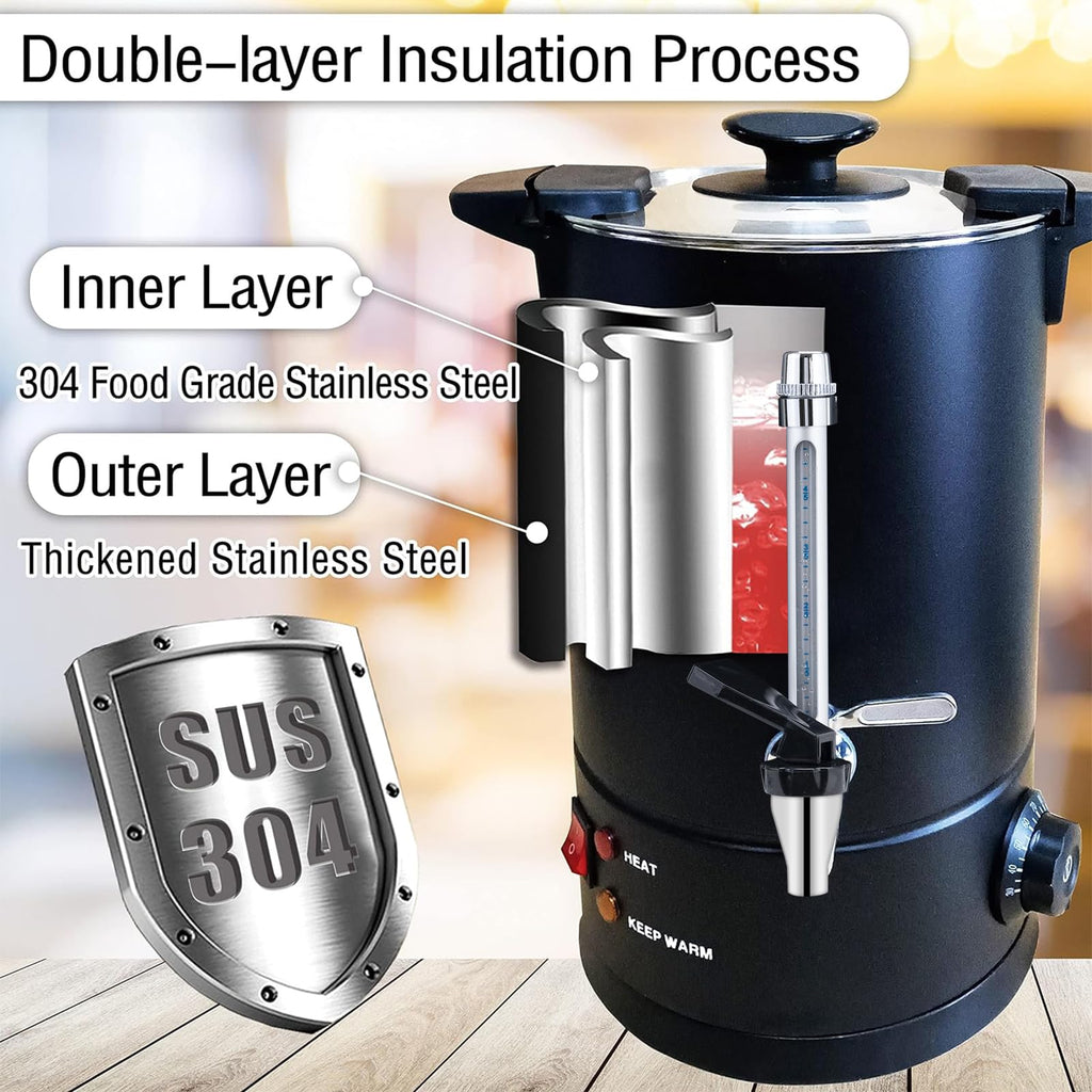 50-Cup Stainless Steel Commercial Coffee Urn P553