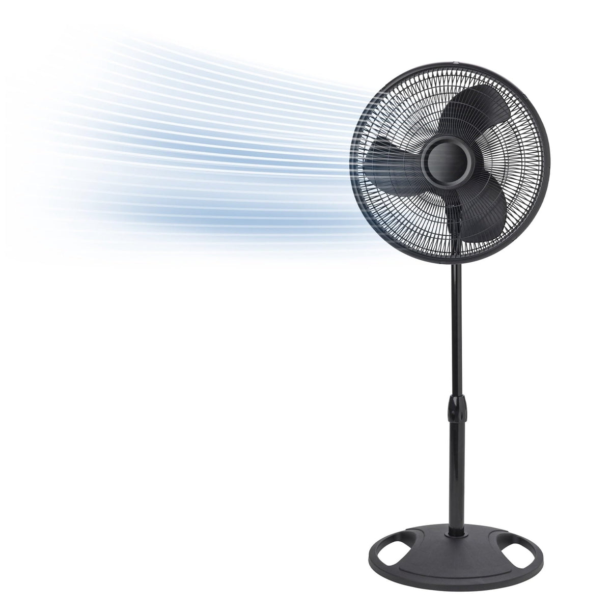 16" Oscillating Pedestal Fan with Adjustable Height and Tilt-Back Head, Black R757401