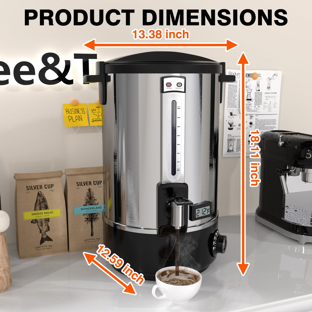 110-Cup Stainless Steel Commercial Coffee Urn Y460718