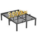 16 Inch King Size Black Metal Platform Bed Frame Z6329