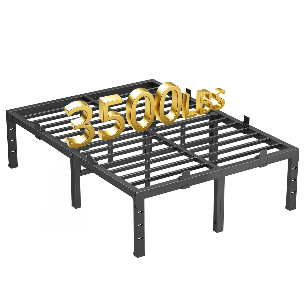 16 Inch King Size Black Metal Platform Bed Frame Z6329