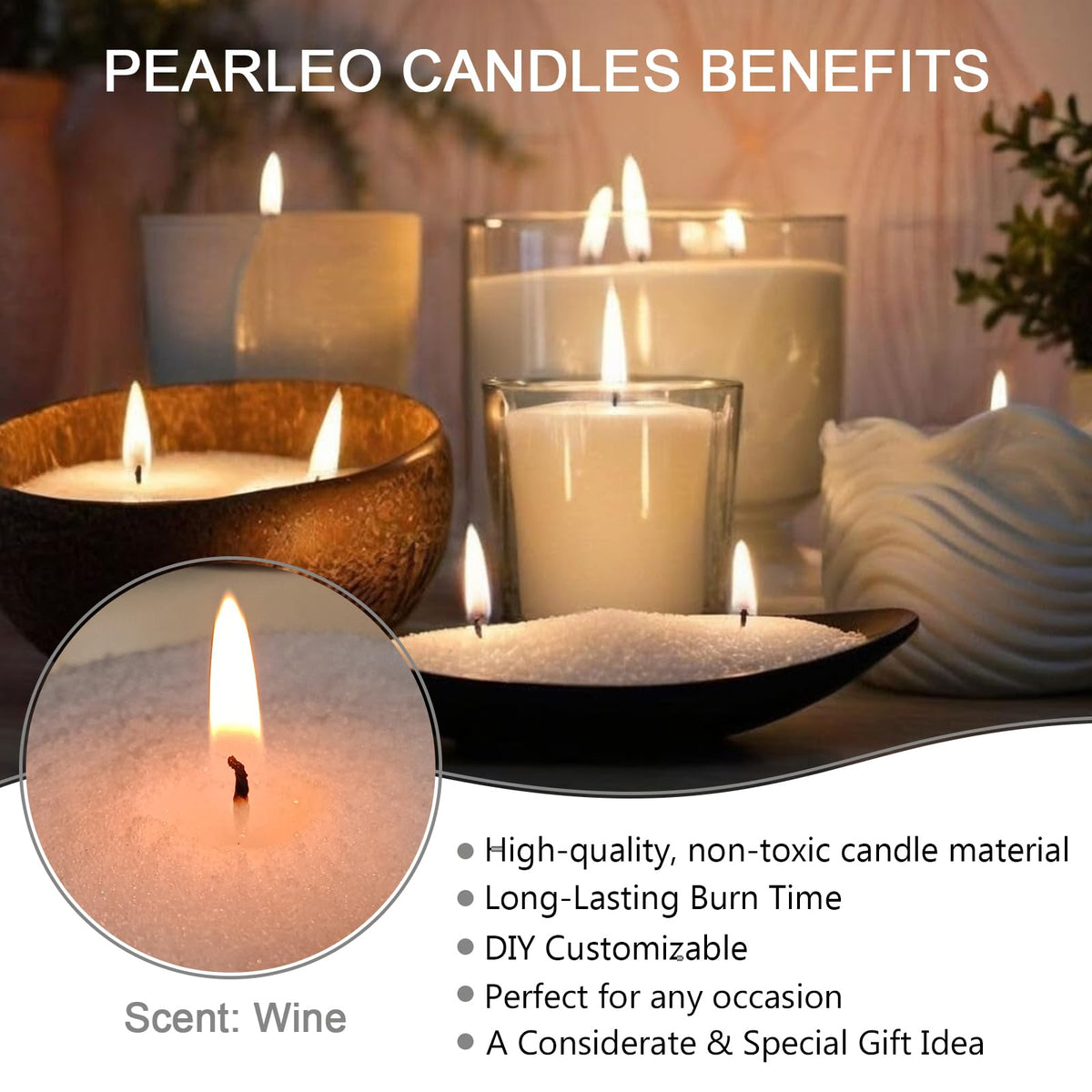 18oz Sand Wax with 30 Wicks Scented Candles T700