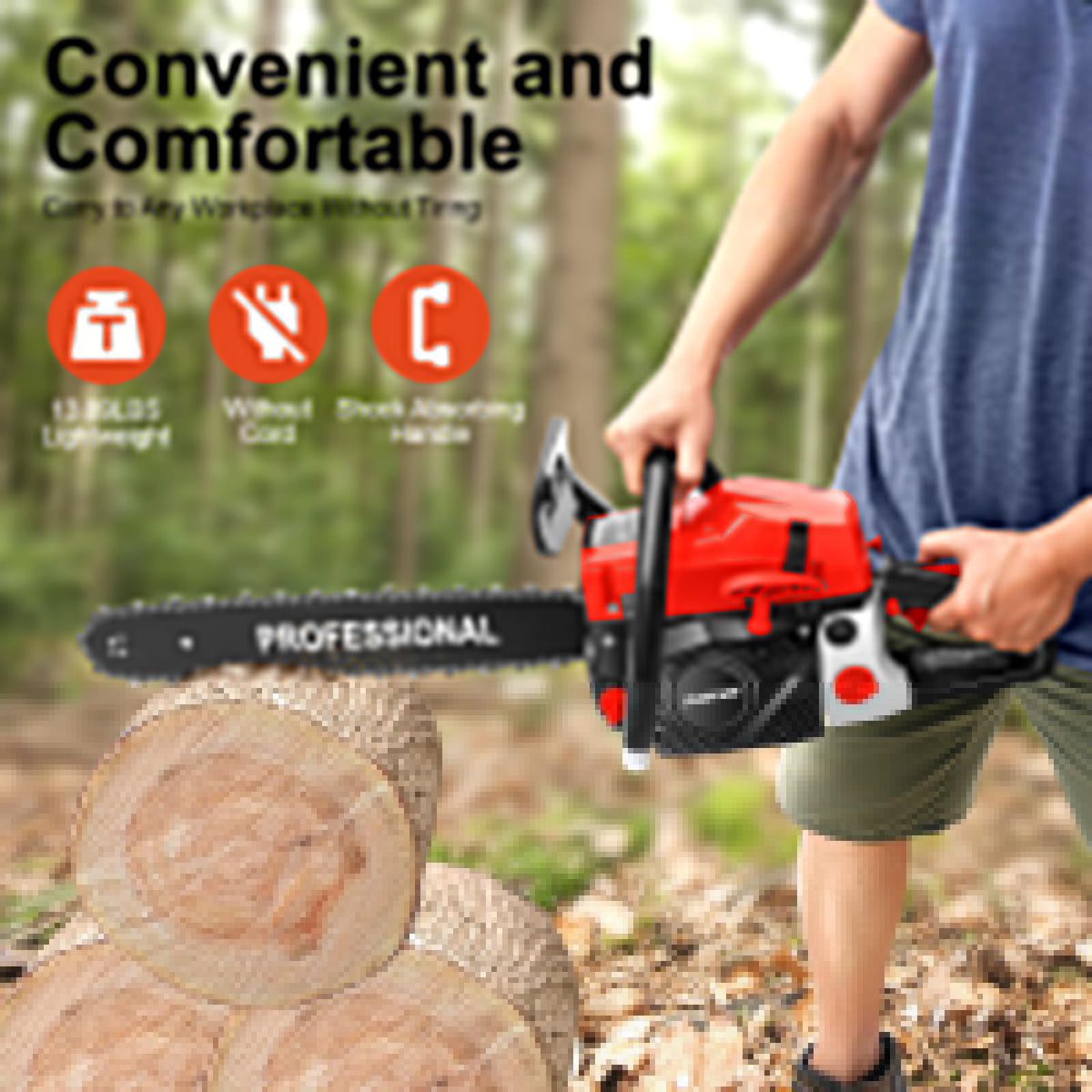 20 Inch 58cc Gas Chainsaw S47859