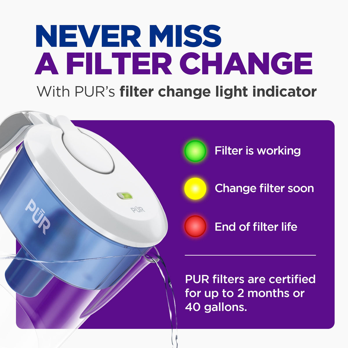 11 Cup Water Pitcher with Filter P4533