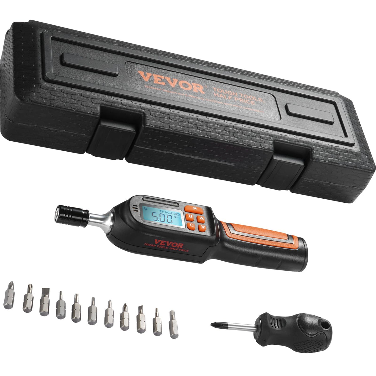 1/4" Drive Digital Torque Screwdriver with LCD, Bits & Case F354