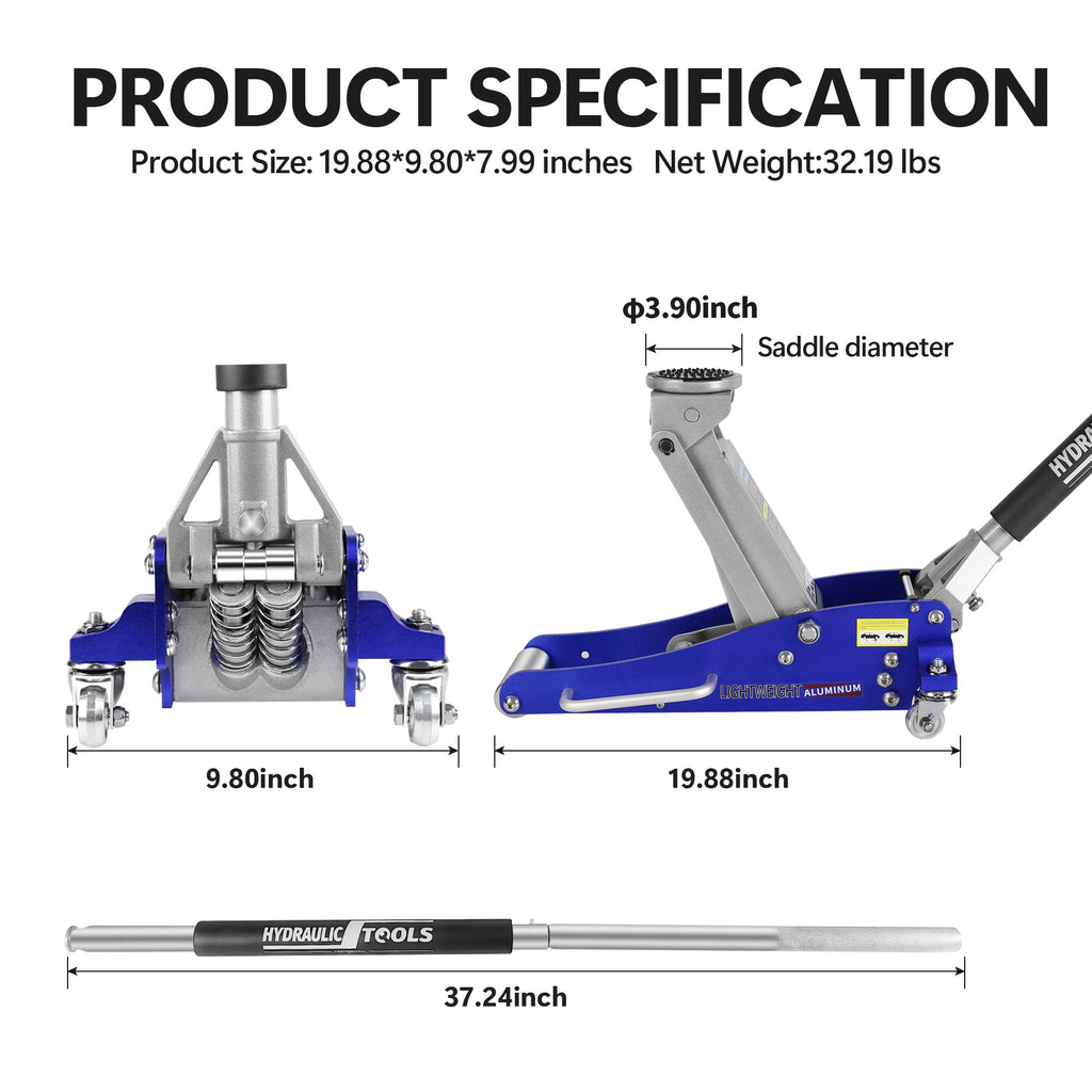 1.5 Ton Low Profile Steel Floor Jack D698432