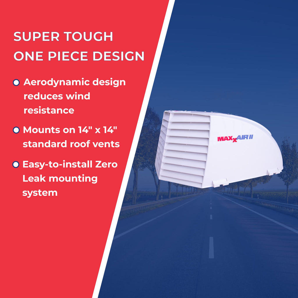 White RV Roof Vent Cover B417