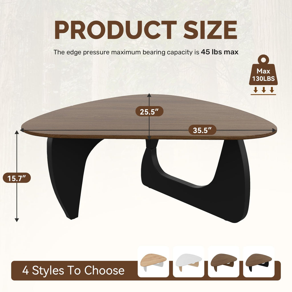 Wood Coffee Table with Wooden Top & Unique Base R38045