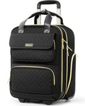 Black 16-Inch Underseat Carry On Luggage with Wheels E605