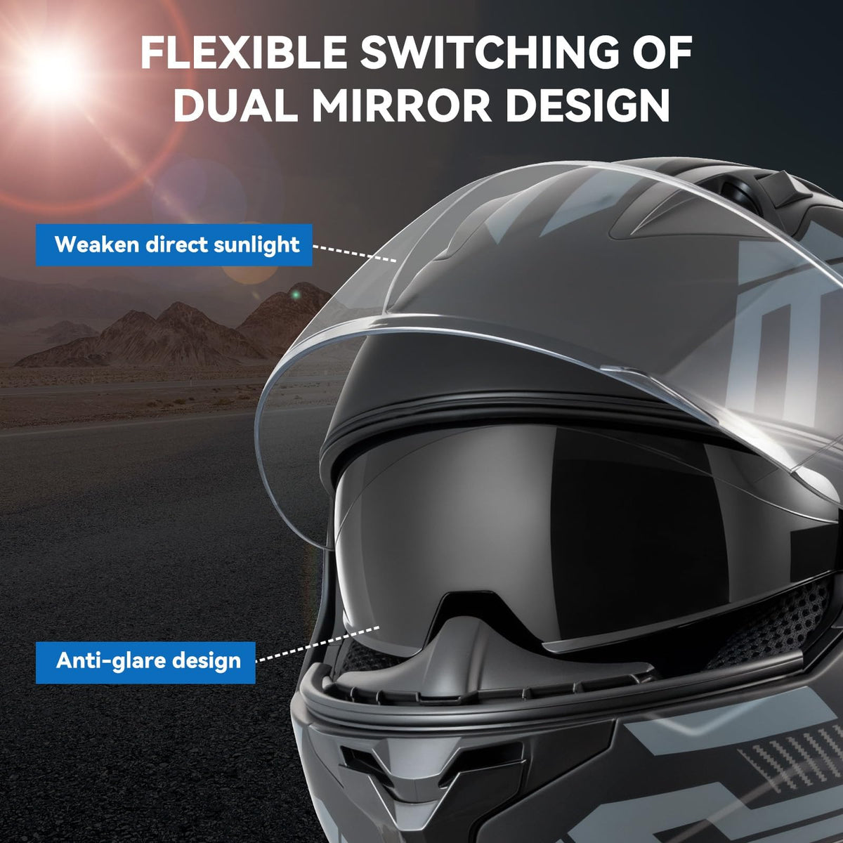 DOT Approved Modular Flip Up Motorcycle Helmet D65483