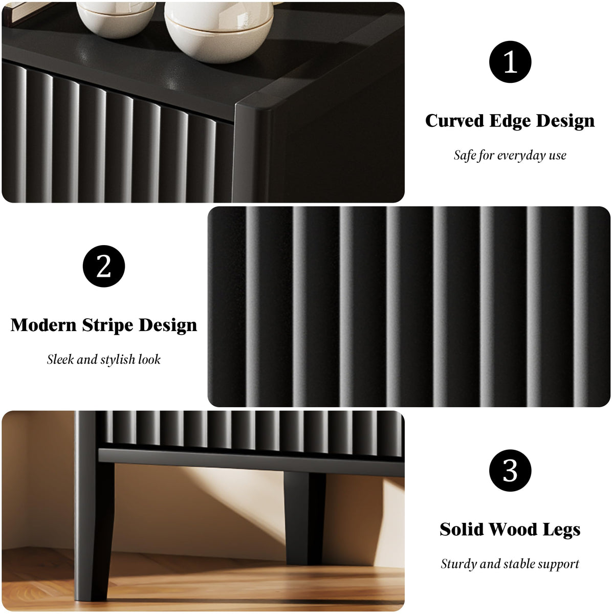 Black 4 Drawer Dresser O46195