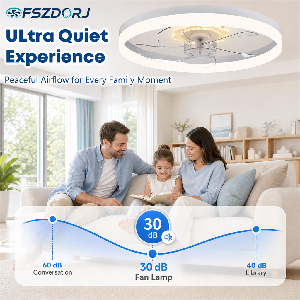 20'' Ceiling Fan with Light and Remote C772