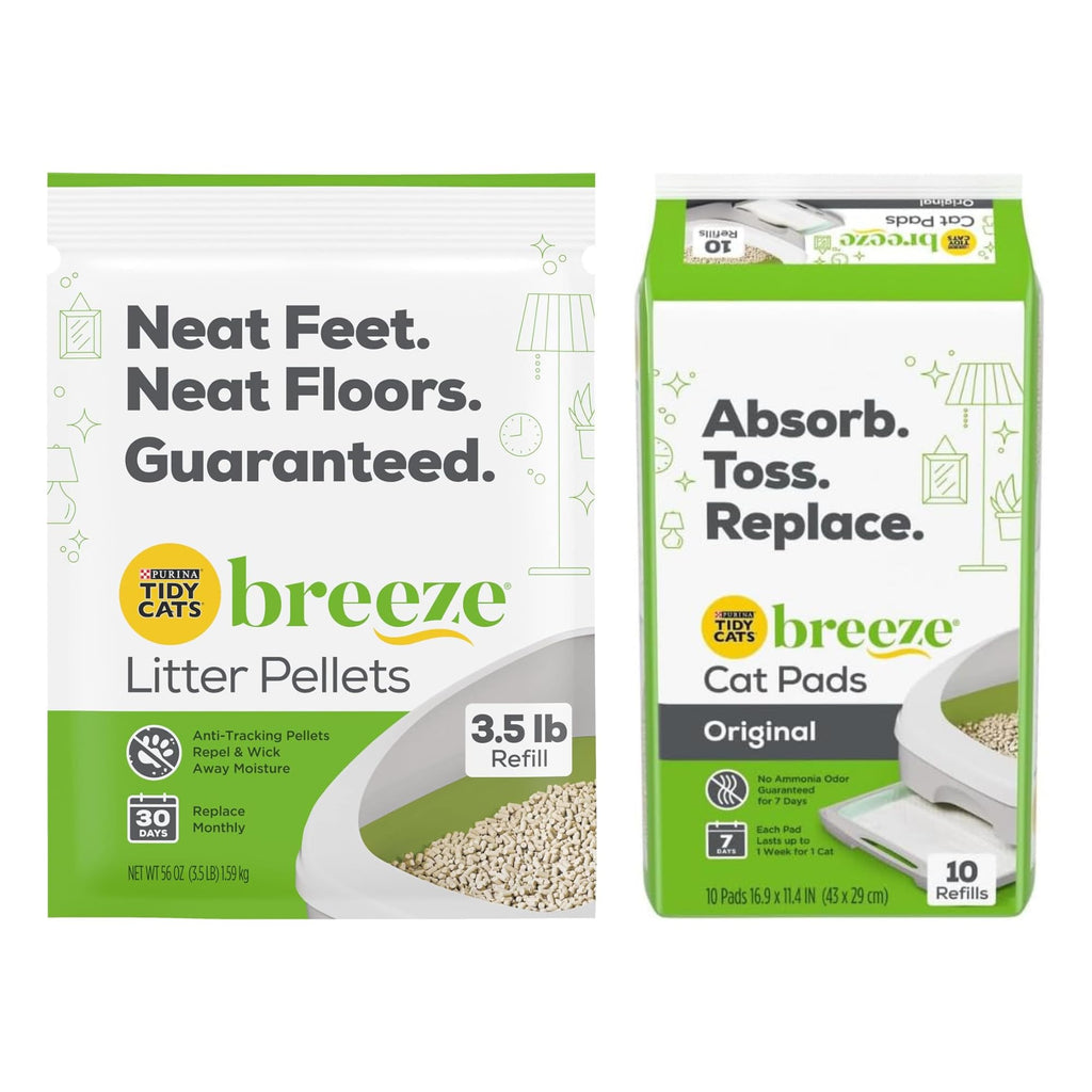 1 Litter Pellets Refill (3.5 lb) and 1 Cat Pad Refills (10 ct) Variety Pack U54637