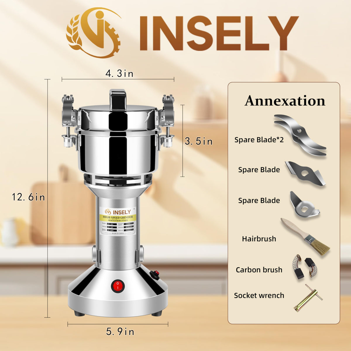 150g Electric Stainless Steel Grain Mill P535