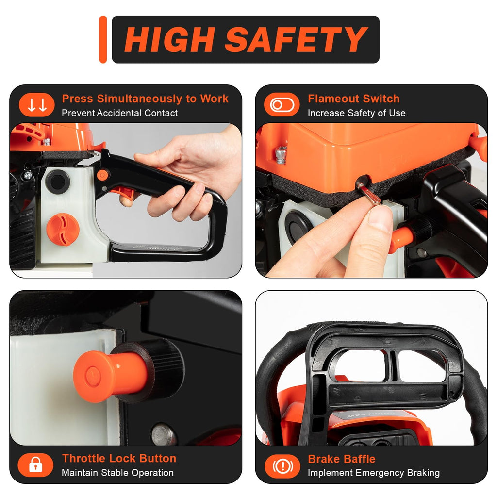 20 Inch 58cc Gas Chainsaw S47859