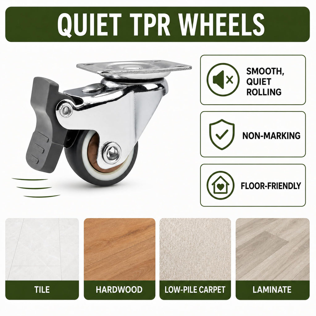 1 Inch Caster Wheels Set of 4 O5854