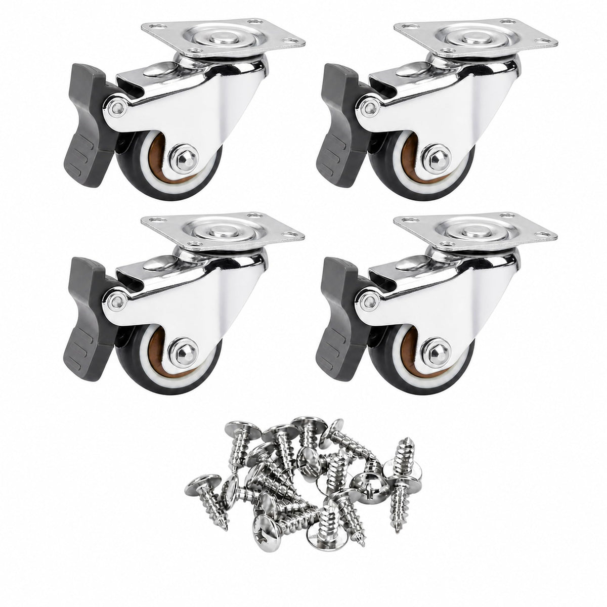 1 Inch Caster Wheels Set of 4 O5854