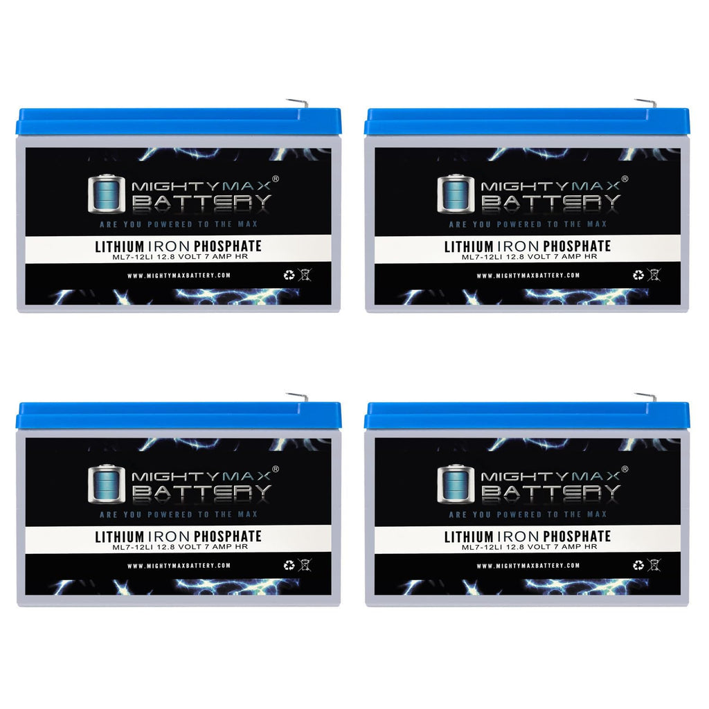 12V 7AH Lithium Replacement Battery 4 Pack G97695