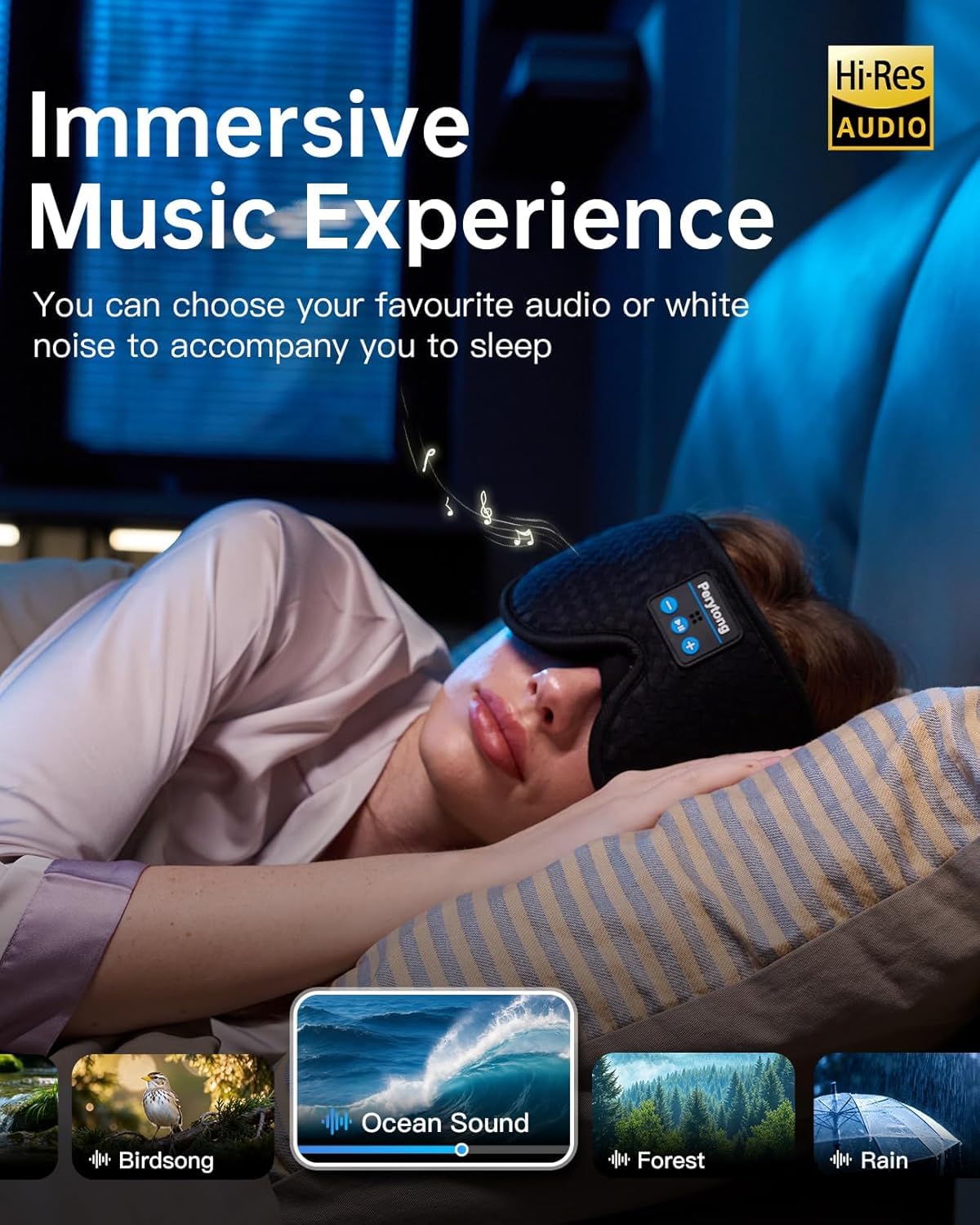2 Pack Bluetooth Sleep Mask and Headband Headphones Set G868