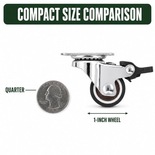 1 Inch Caster Wheels Set of 4 O5854