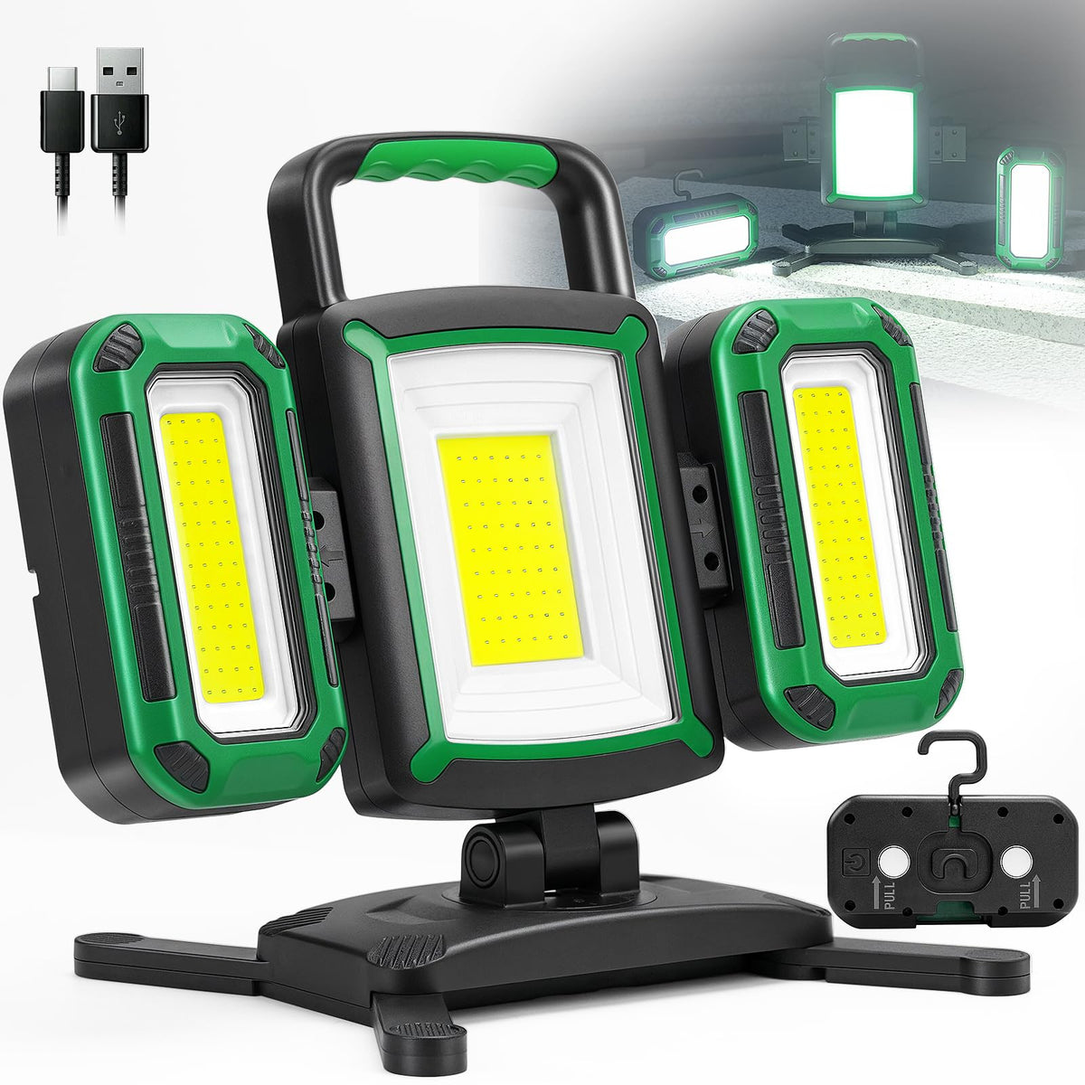 50W 5000LM Rechargeable Magnetic LED Work Light A37859