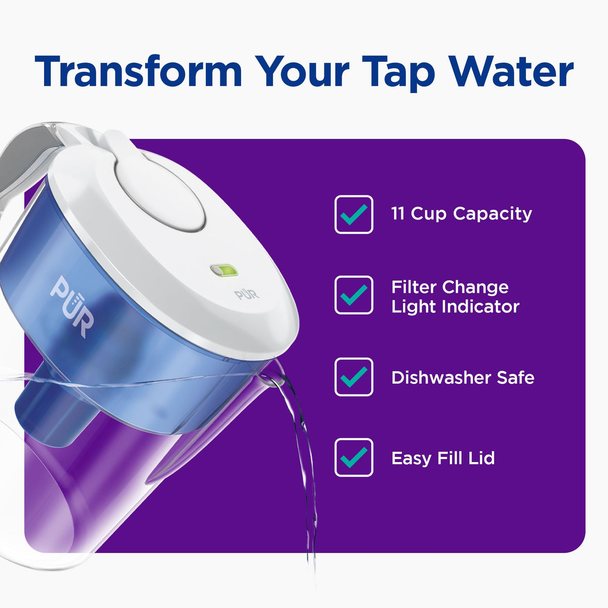 11 Cup Water Pitcher with Filter P4533