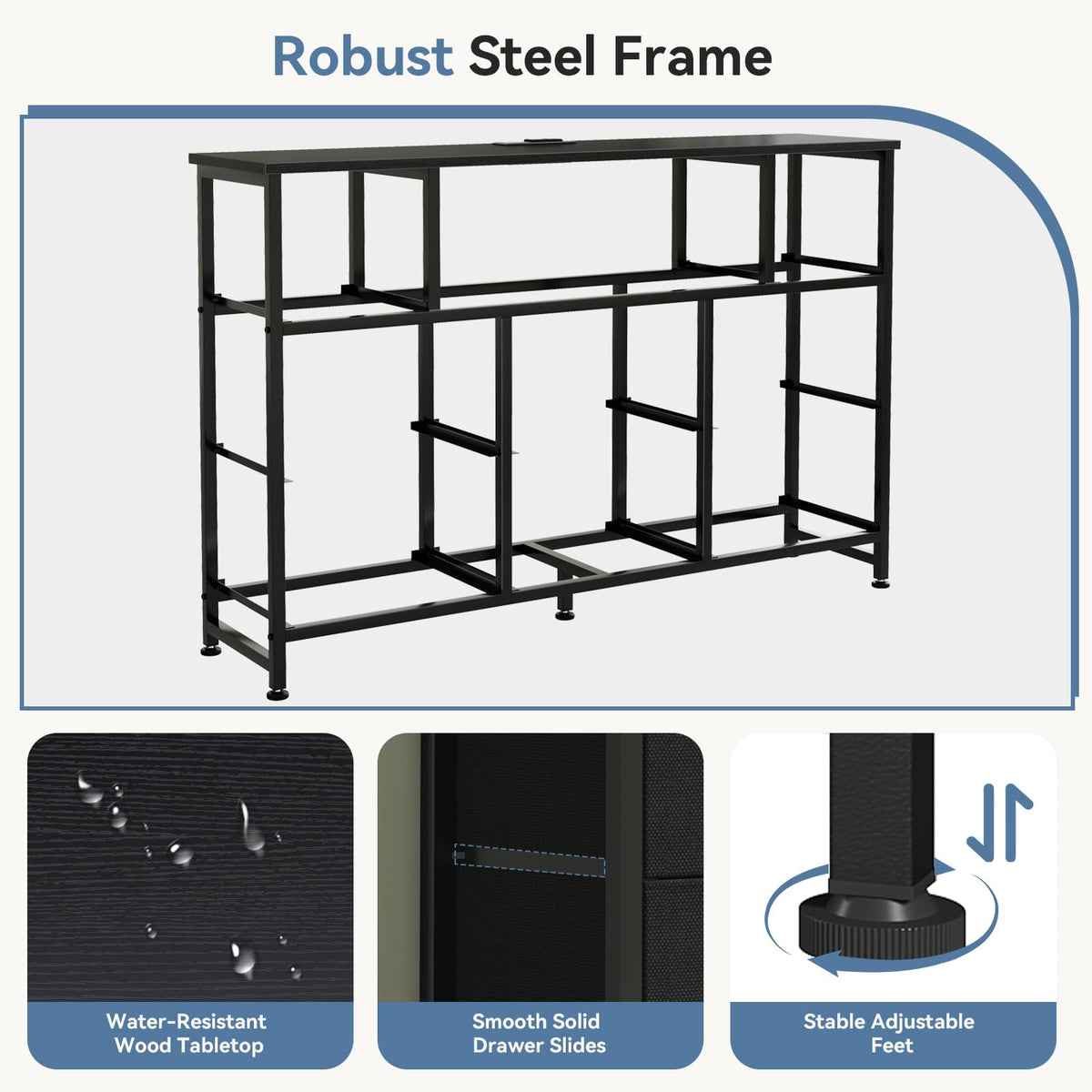 LED TV Stand Dresser with Charging Station T885936