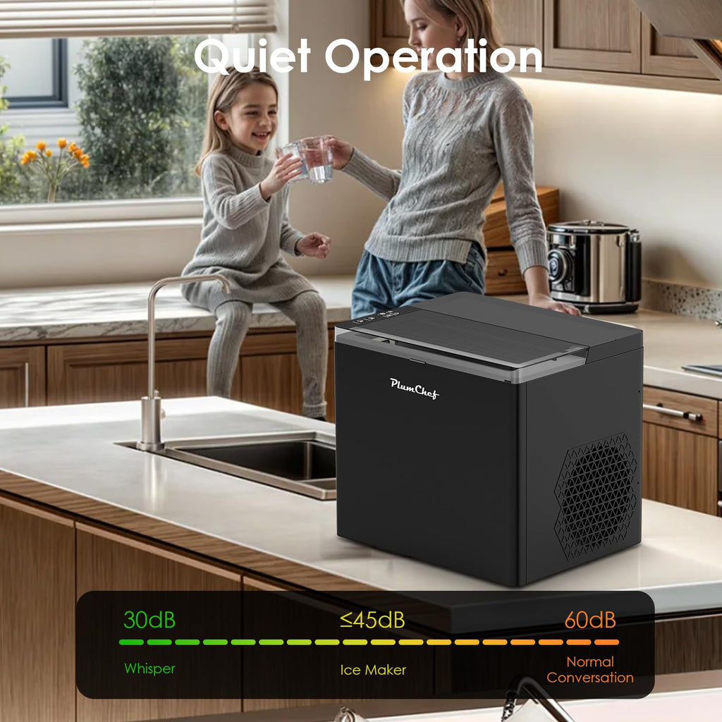 Portable Countertop Ice Maker Machine, 26Lbs/24H, Black H852