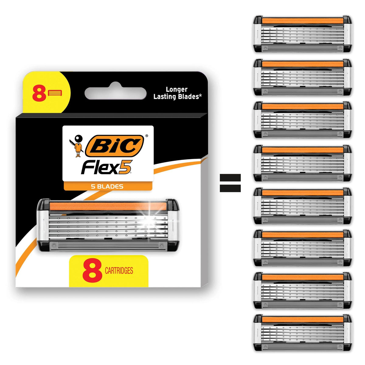 5-Blade Razor Cartridge Refills, 8-Pack V7559