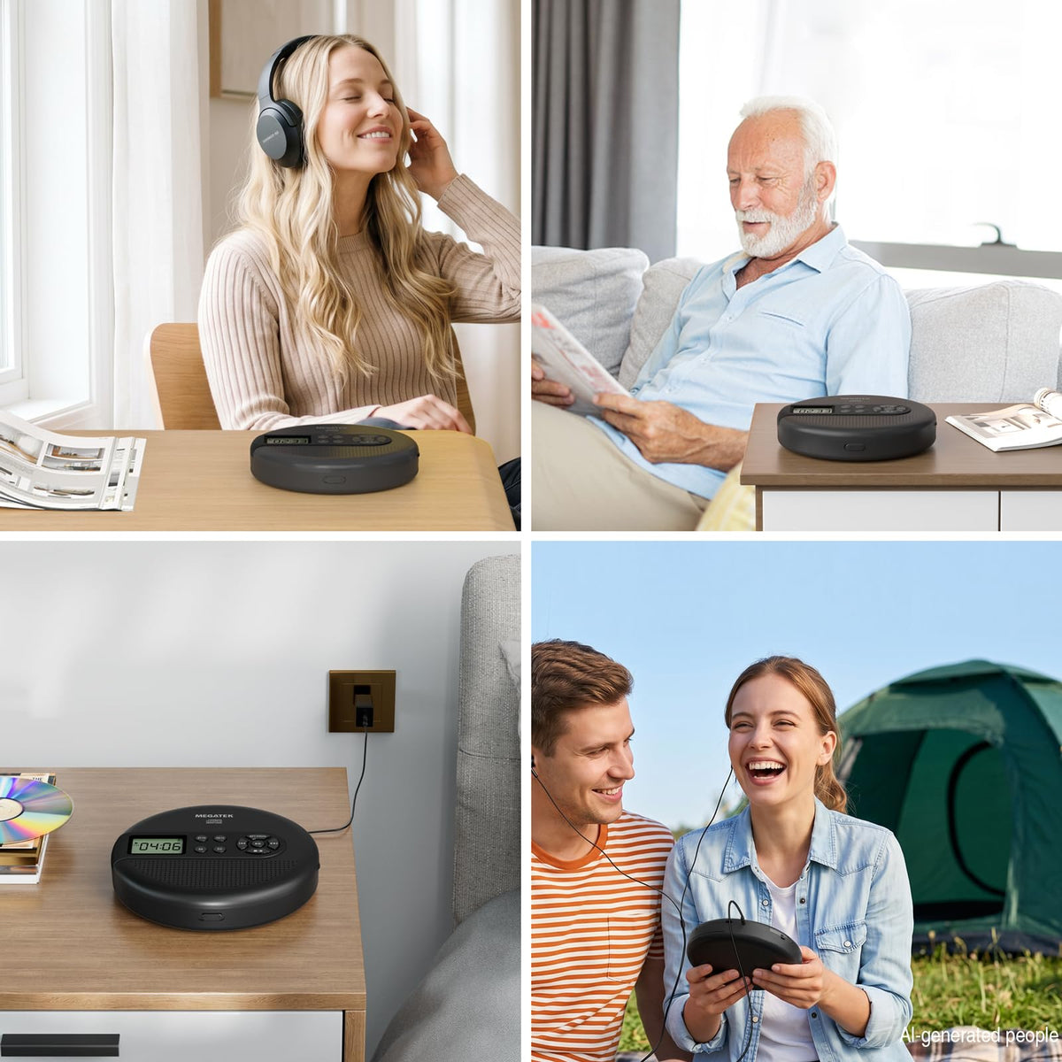 Portable CD Player with Bluetooth I9444