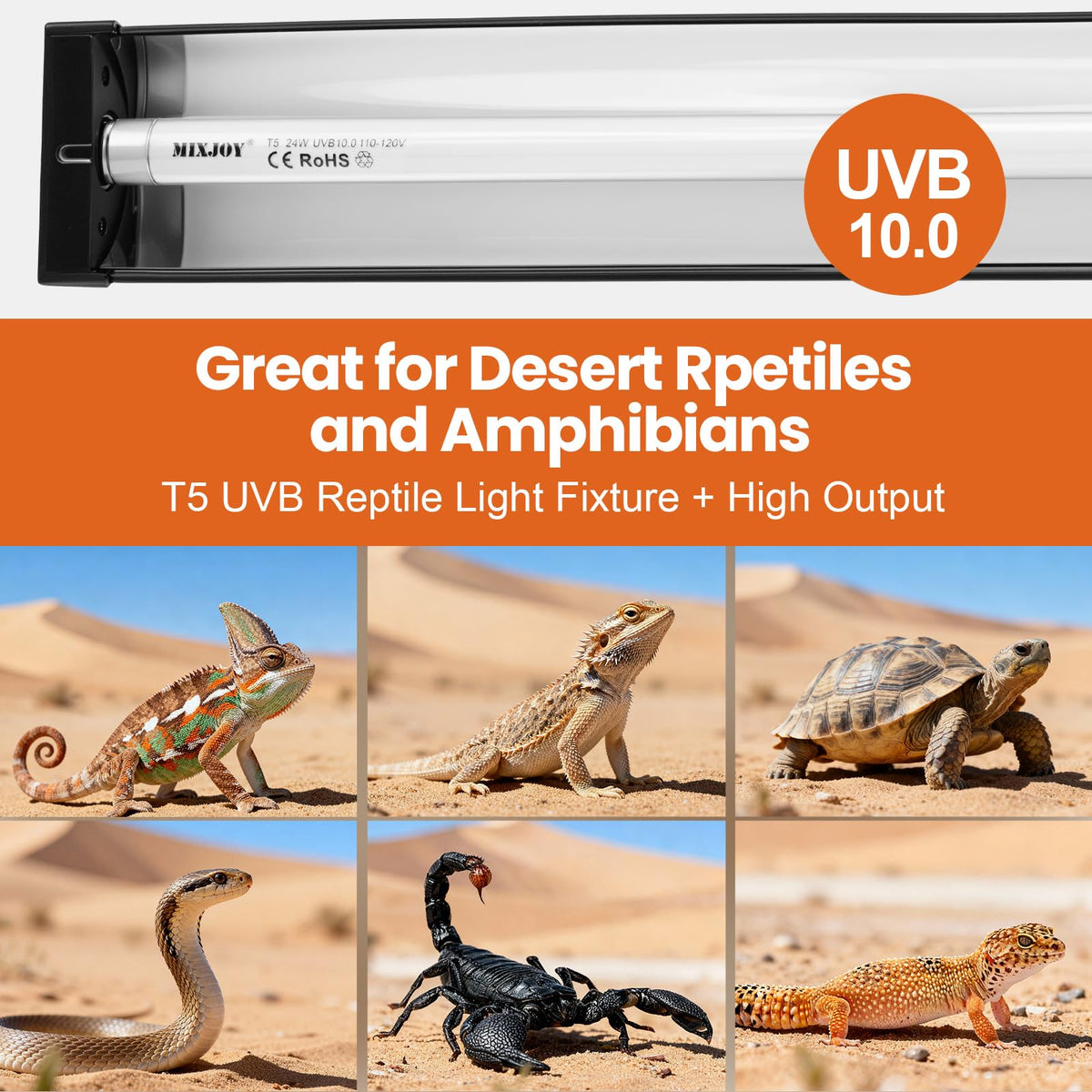 24W 10.0 UVB Reptile Light Kit L8530