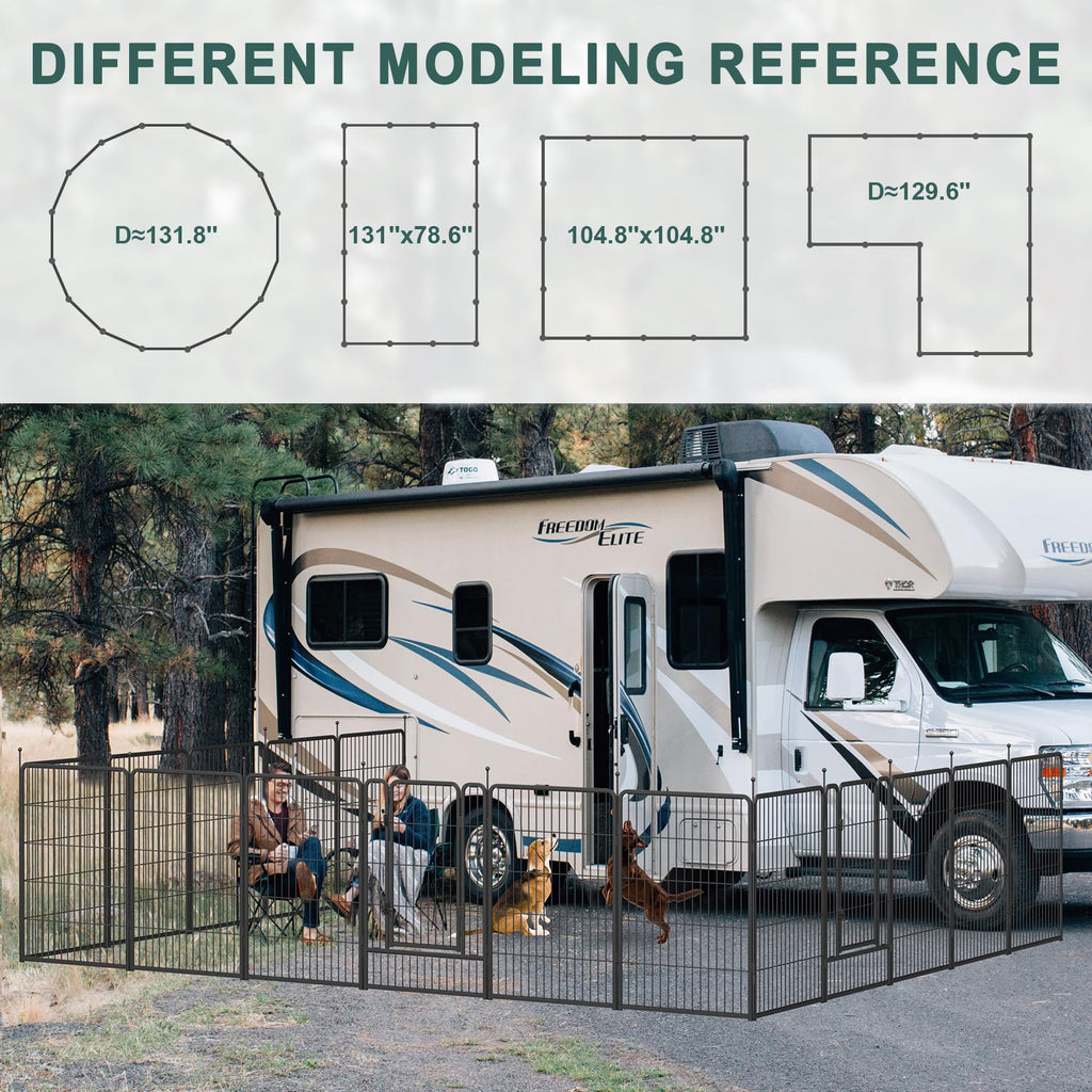 16 Panel 40" Height Dog Playpen with Doors G870230